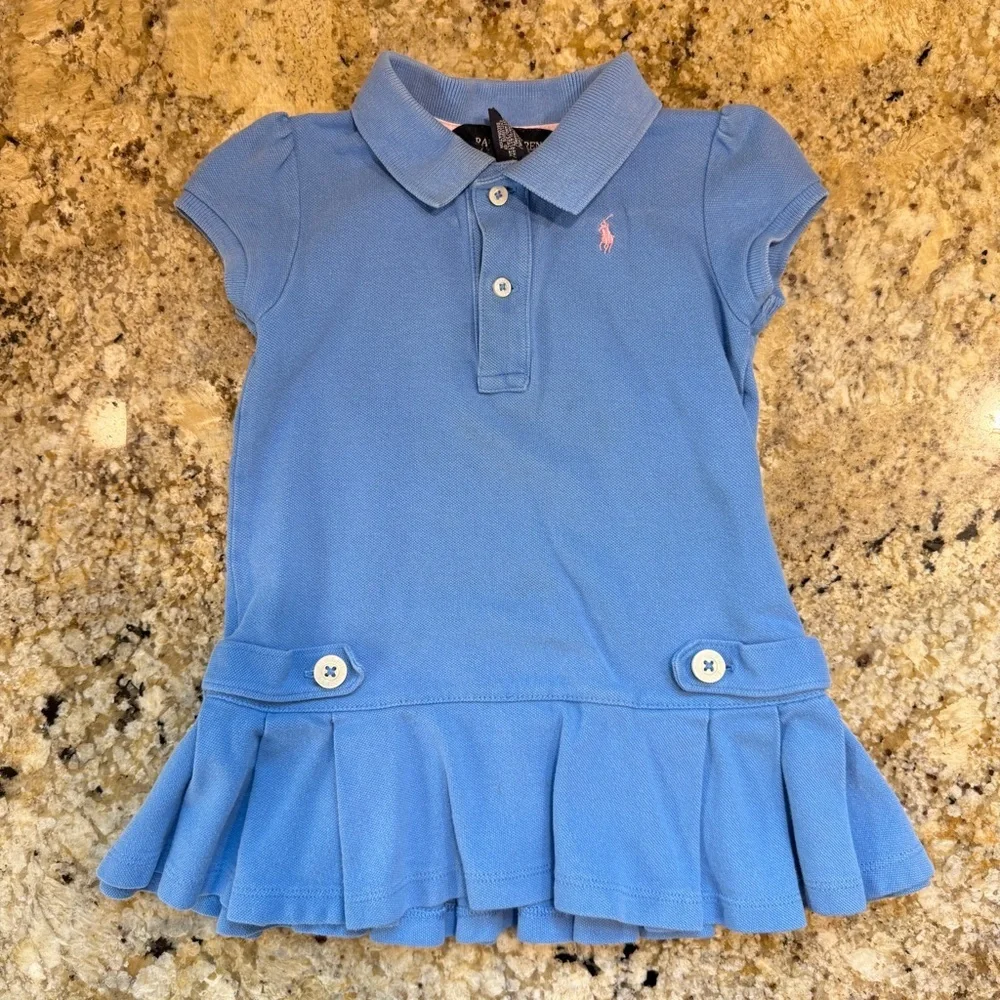 Ralph Lauren Blue Toddler Polo Dress